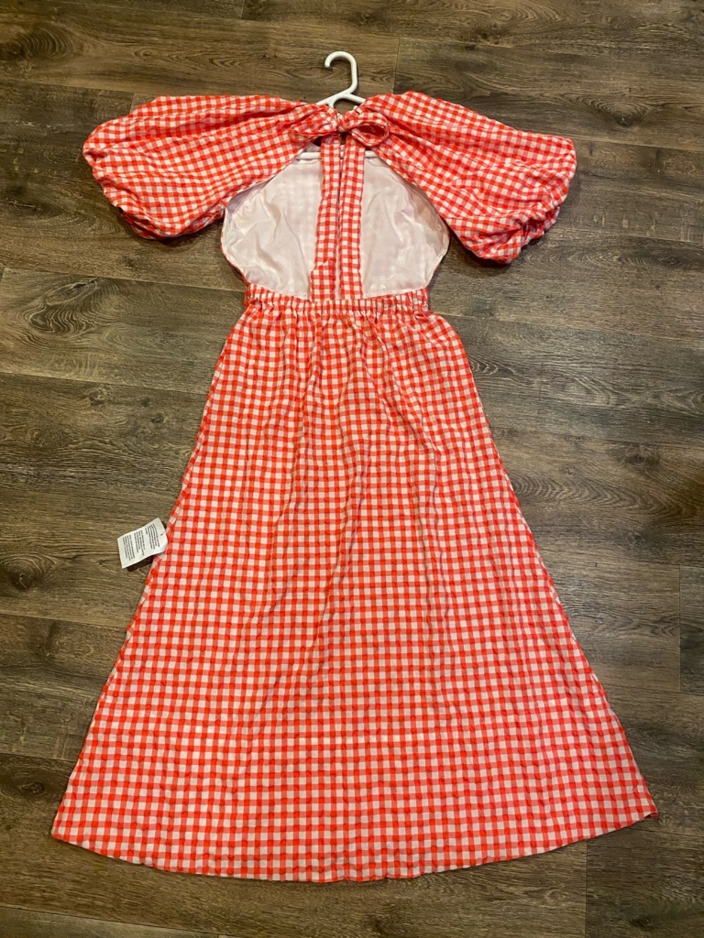 ASOS Red and White Gingham Dress - Picture 3 of 8